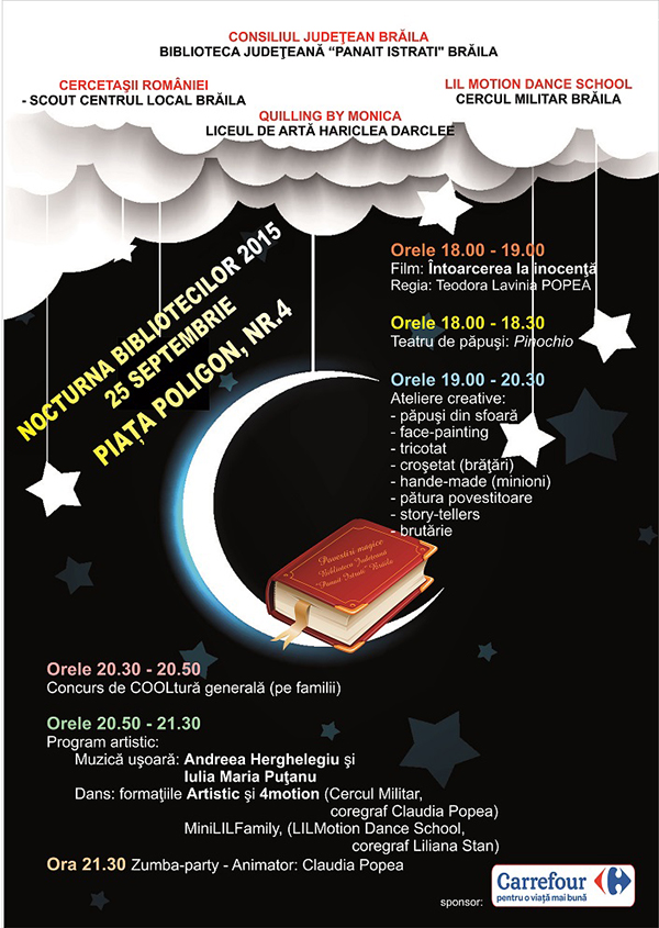 Nocturna Bibliotecilor 25 septembrie 2015